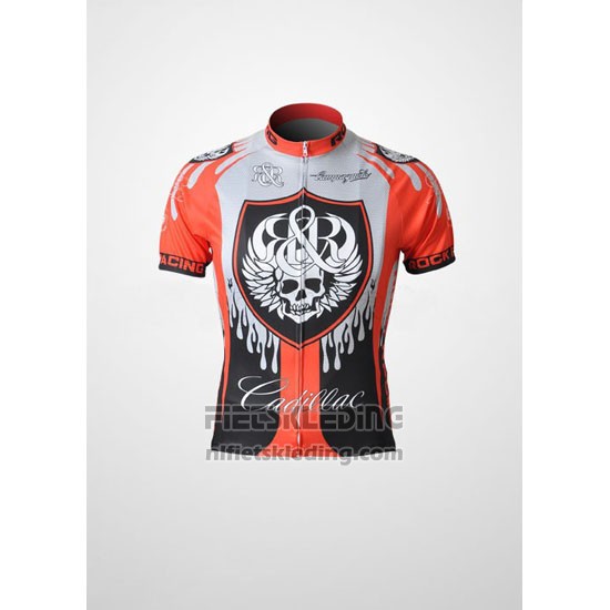 2010 Fietskleding Rock Racing Rood en Lichtblauw Korte Mouwen en Koersbroek